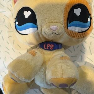 Littlest Pet Shop Cream and Blue Stuffed Animal